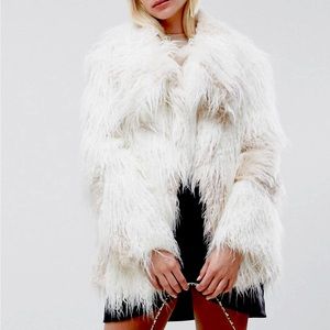 ASOS Design Borg Patched Coat